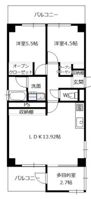 府中大須第二マエダビル（旧：オアシスビル）の間取り画像