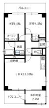 府中大須第二マエダビル（旧：オアシスビル）の間取り画像