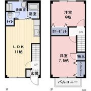 ブランシェSimosazarai A棟の間取り画像