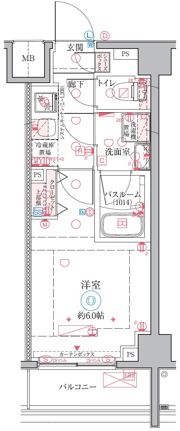 クレヴィスタ横浜天王町の間取り画像