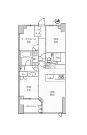 ﾃﾞｨｰﾑｽ方南町の間取り画像