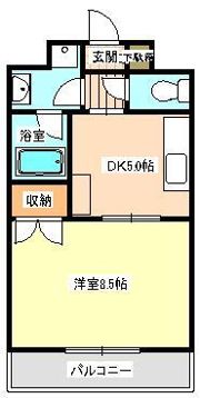 キャッスル水前寺の間取り画像