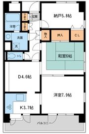 エスポワール東所沢の間取り画像