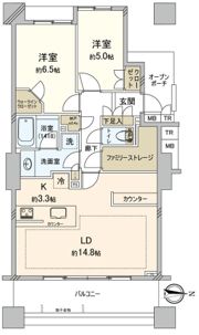 Brillia Tower 所沢ロジュマンの間取り画像