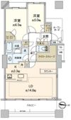 Brillia Tower 所沢ロジュマンの間取り画像