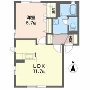 ノースコートBの間取り画像