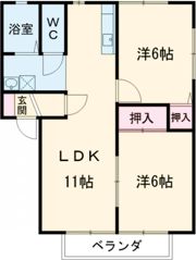 ヒルトップ利平治Cの間取り画像