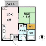 ハイツ天道の間取り画像