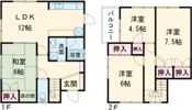 高砂市中筋戸建の間取り画像