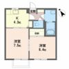 タウンコート下長Bの間取り画像