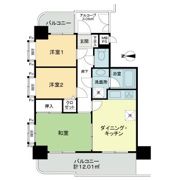 ライオンズマンション海老名第3の間取り画像