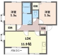 オークスBの間取り画像