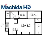 若松町エヌエム・キャトフ・ヴァン・ディズヌフの間取り画像