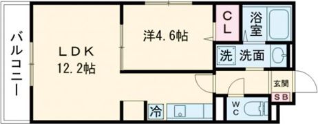 amuse恵美酒の間取り画像