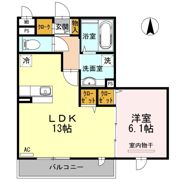 ライズ南仙台 Bの間取り画像