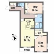 シャーメゾン岡田ハイテールの間取り画像