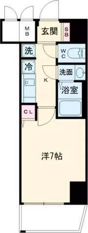 クレストタップ神戸湊町ノアールの間取り画像
