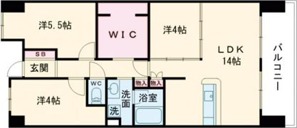 ライオンズマンション奈良の間取り画像
