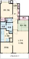 ライオンズマンション奈良帝塚山の間取り画像