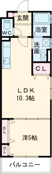 クリエオーレ三ツ島Ⅱの間取り画像