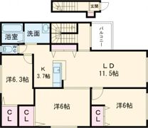 アルタクラッセ石川の間取り画像