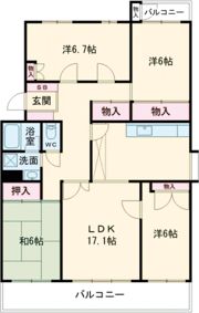 鈴蘭泉台第一住宅1号棟の間取り画像