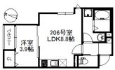 メゾンソレイユ久留米Aの間取り画像