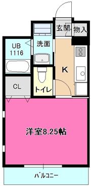 ラフィネコウテンの間取り画像