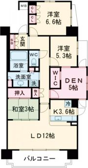 レジディア徳川の間取り画像