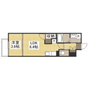 月光 岡山駅西口壱番館の間取り画像