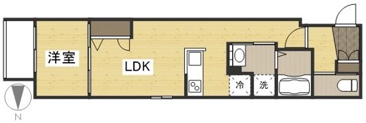 月光 岡山駅西口弐番館の間取り画像