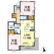レジデンス K(Residence K)の間取り画像