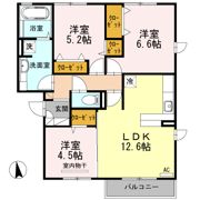 セジュールモダン B棟の間取り画像