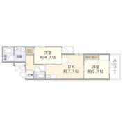 レスコ中島参番館WESTの間取り画像