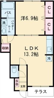 メゾンタカモトⅠ番館の間取り画像