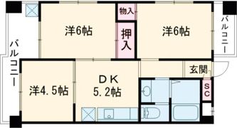 兵庫駅前ガーデンハイツの間取り画像