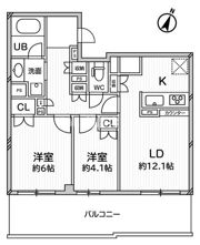 ドゥーエ大宮の間取り画像