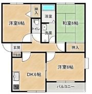 フレール弥生E棟の間取り画像
