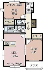 リヴェールⅡCの間取り画像