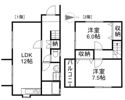竹村様志都呂貸家 Aの間取り画像