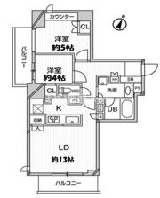 ドゥーエ大宮の間取り画像