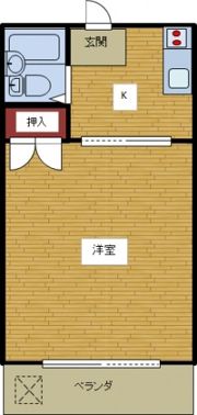 上福岡第一宝コーポの間取り画像
