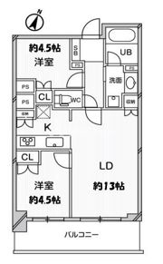 ドゥーエ大宮の間取り画像