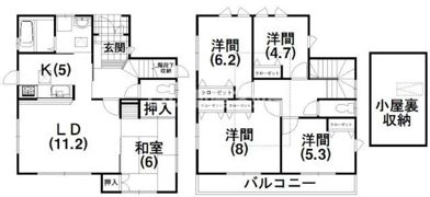 青山貸家の間取り画像