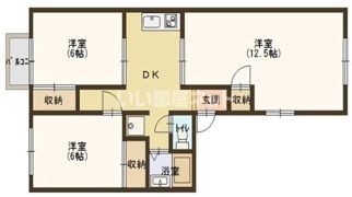八王子ハイツの間取り画像