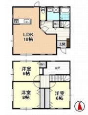 大平台2丁目13-17貸家（南-A）の間取り画像