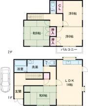 白石戸建の間取り画像