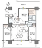 リーフィアタワー海老名アクロスコートの間取り画像