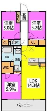 ハッピネス若葉台Ⅱの間取り画像