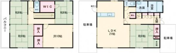 野口町二屋戸建の間取り画像